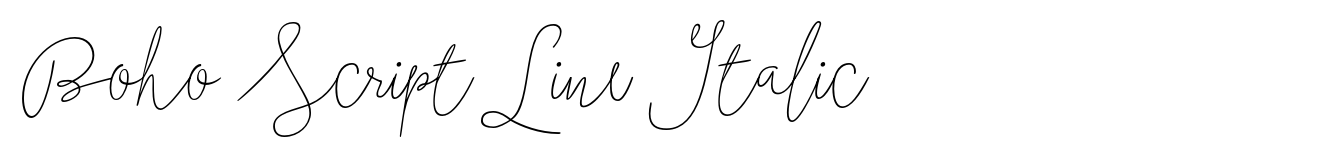 Boho Script Line Italic